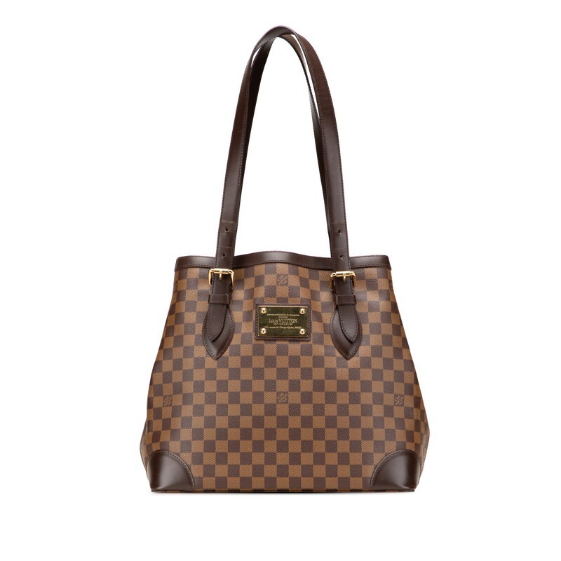 Louis Vuitton Damier Hampstead GM Shoulder Tote Bag N51203 in Brown Canvas