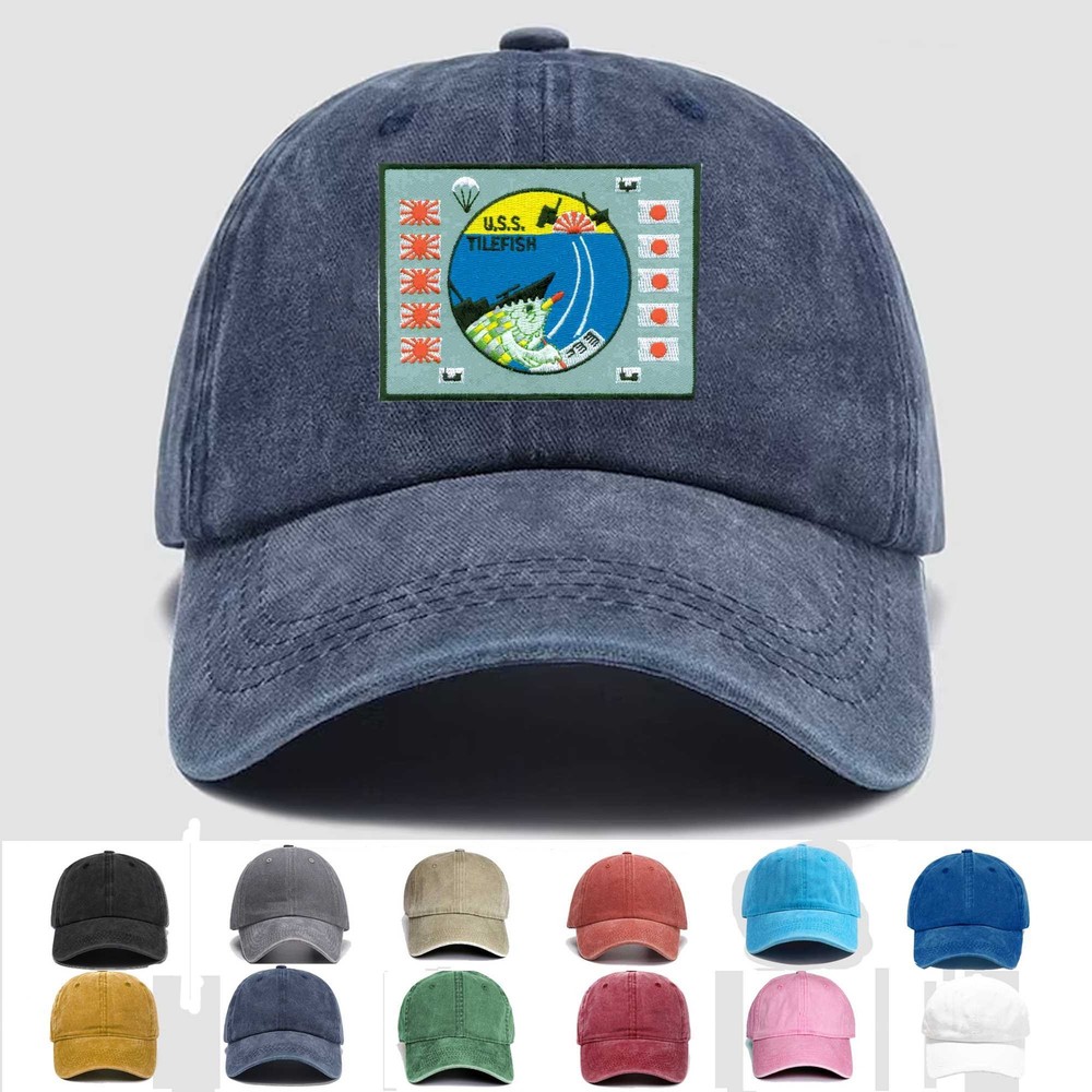 Custom Embroidered Hat SS-307 USS Tilefish, Veteran Cap, Trucker Hat,Gift Idea 2