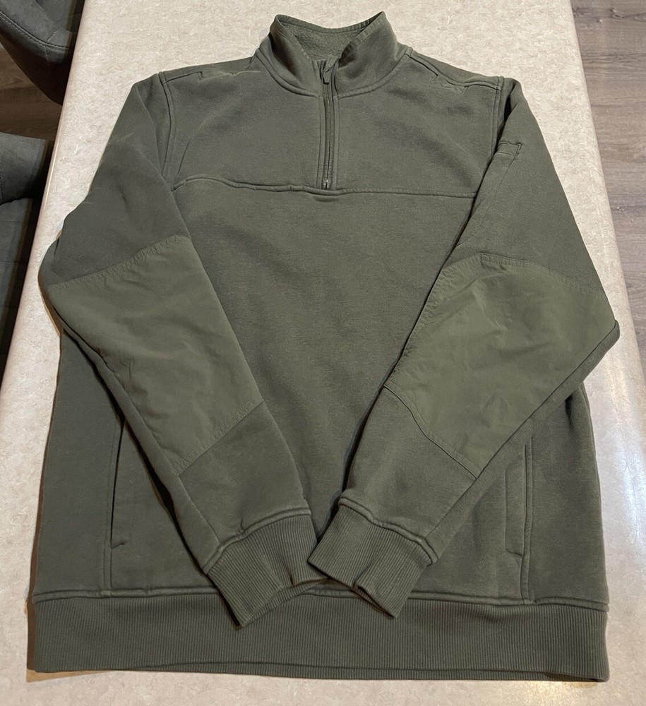 Under Armour Storm Cold Gear Fleece Pullover Green 1/4 Zip Mens Medium