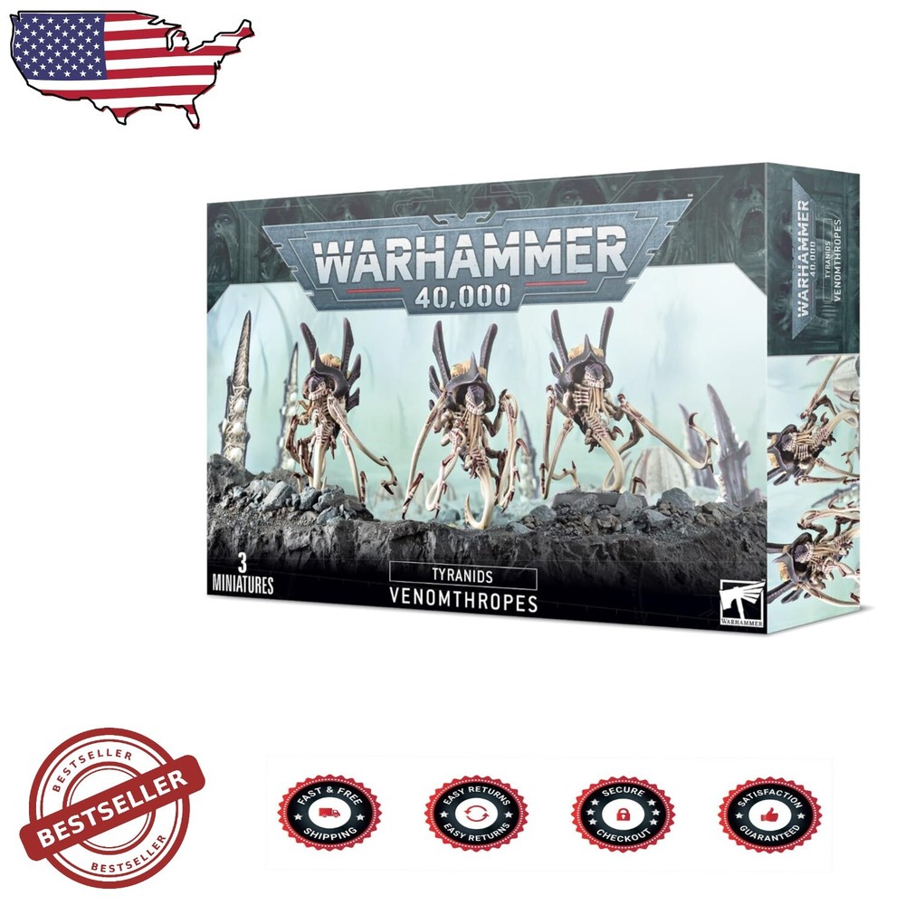 Warhammer 40,000 Tyranid Venomthropes Action Figure - Unpainted Miniatures Set