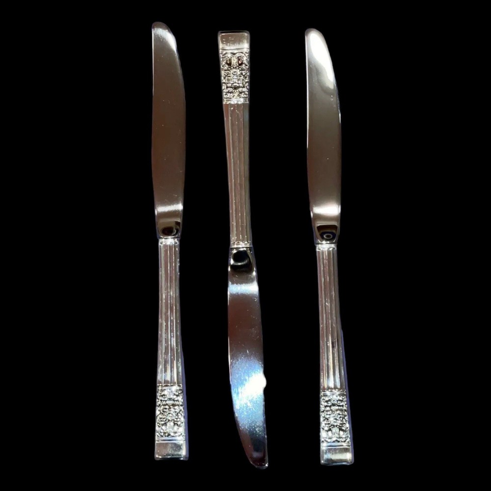 Oneida Coronation Dinner Knife Community 1936 Silverplate SET OF 3