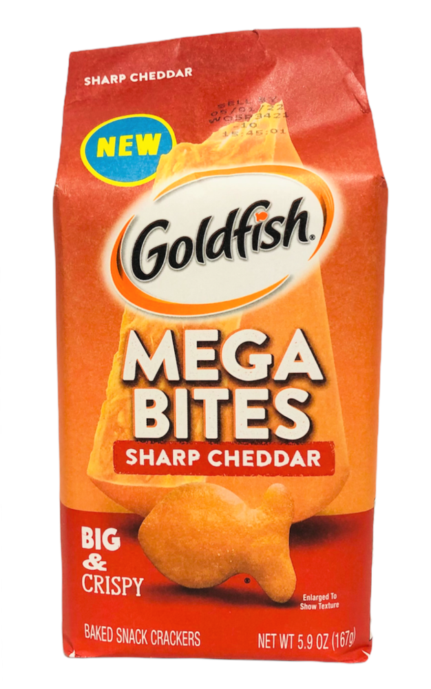 Pepperidge Farm Goldfish Mega Bites Sharp Cheddar Baked Crackers 5.9 oz