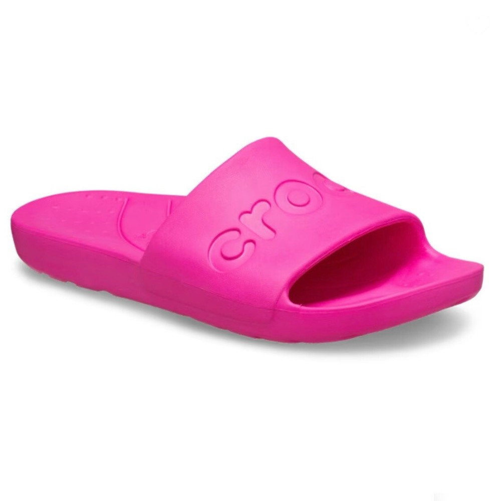 Crocs Slides Sandals Summer Shoes Pink Crush Barbie Womens Size 9 - Mens 7 NEW