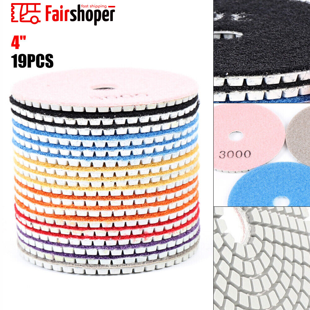 Dry Diamond Polishing Pad Kit 19Pcs 4