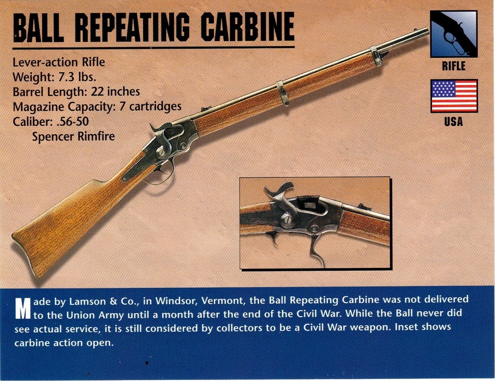 Ball Repeating Carbine Rifle Classic Firearms Photo Card u