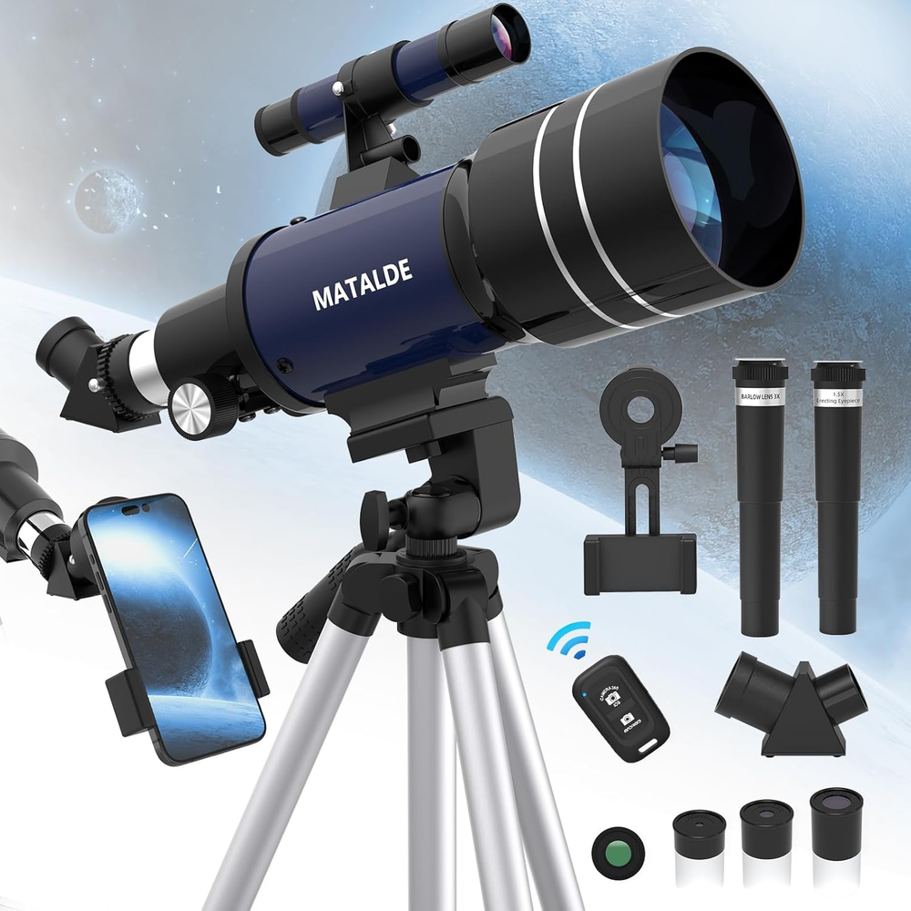 Telescope for Kids, 70Mm Aperture (15X-150X) AZ Mount Telescopes for Astronomy B