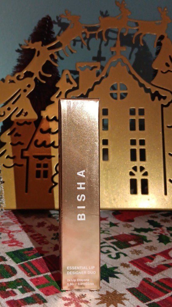 NIB SEALED BISHA Essential Lip Designer Duo 2x Lip Crayons San Tropez St Barths