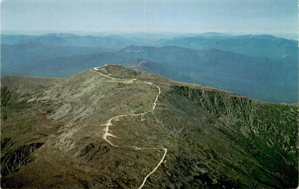 Summit of Mt Washington Auto Road Cog Railway Postcard View