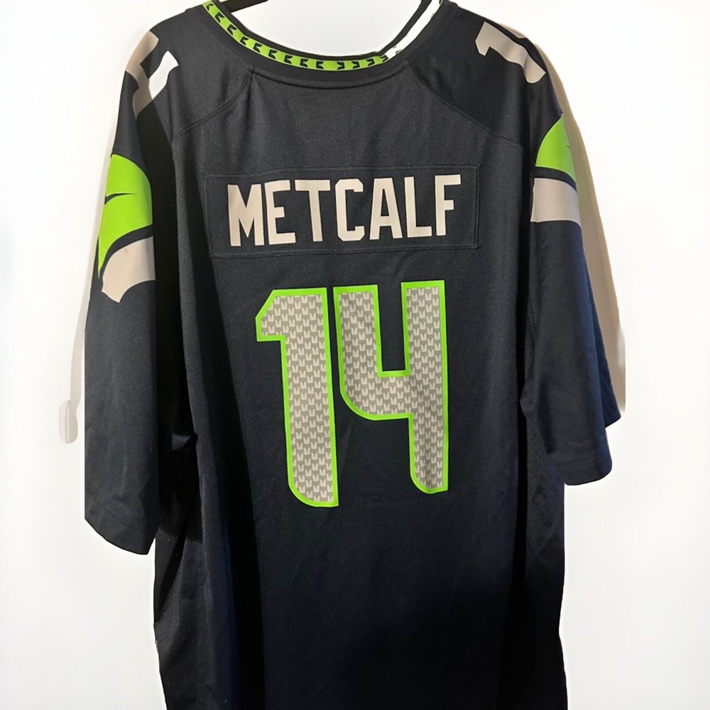 Seattle Seahawks DK Metcalf #14 Nike OnField Printed NFL Football Jersey Men 3XL