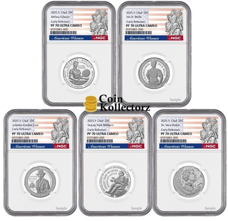 Presale 2025 S Clad Quarters Set 25C NGC PF70 Ultra Cameo Early Releases-image