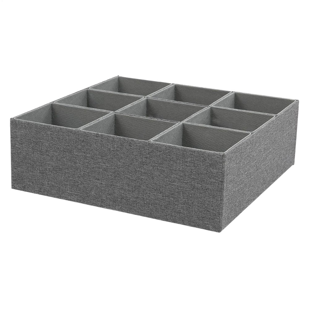 9-Grid Fabric Drawer Organizer for Underwear and Small Items Storage