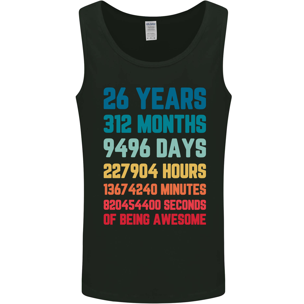 26th Birthday 26 Year Old Mens Vest Tank Top