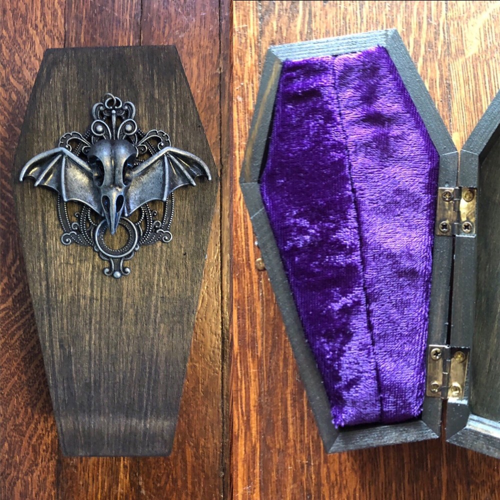 Custom Vintage Coffin Ring Jewelry Box by Hotesavings