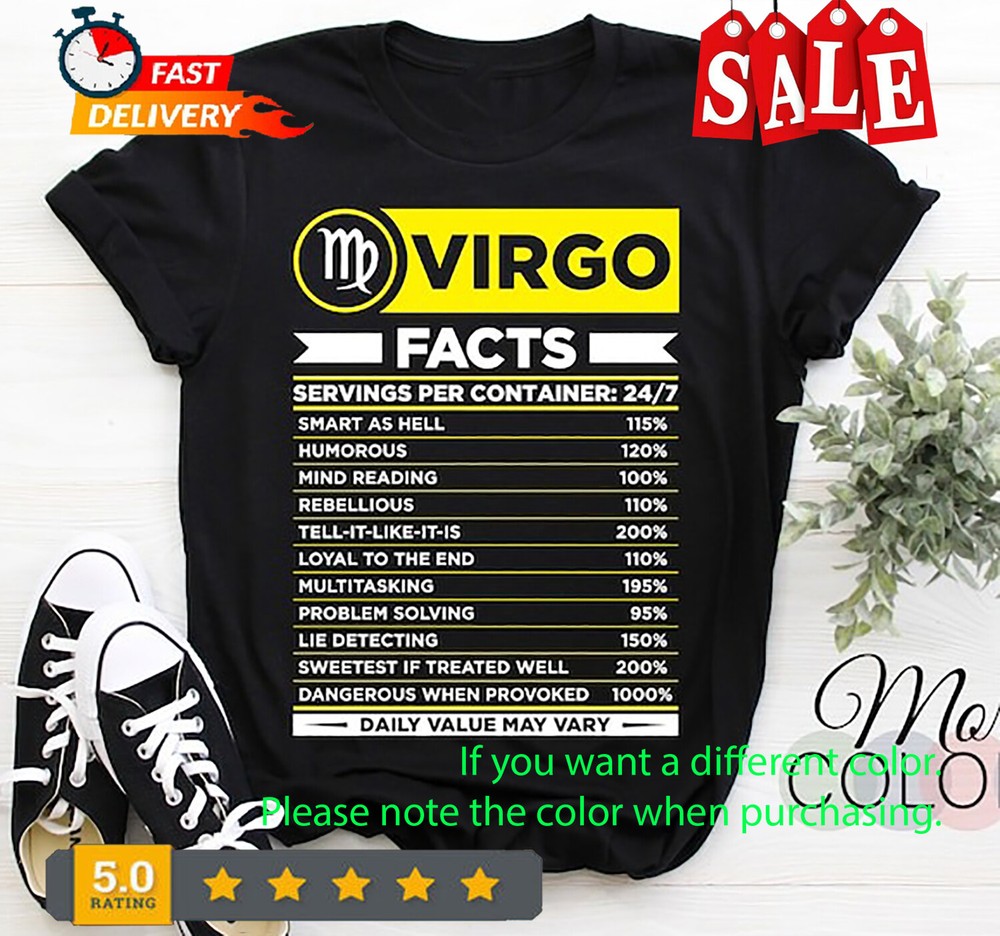 Virgo Traits Horoscope Zodiac Astrological Sign Funny Astrology T-Shirt, Born On