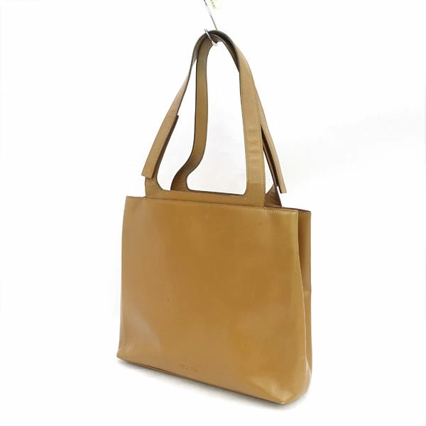 RARE PRADA Leather Tote Shoulder Bag in Light Brown  