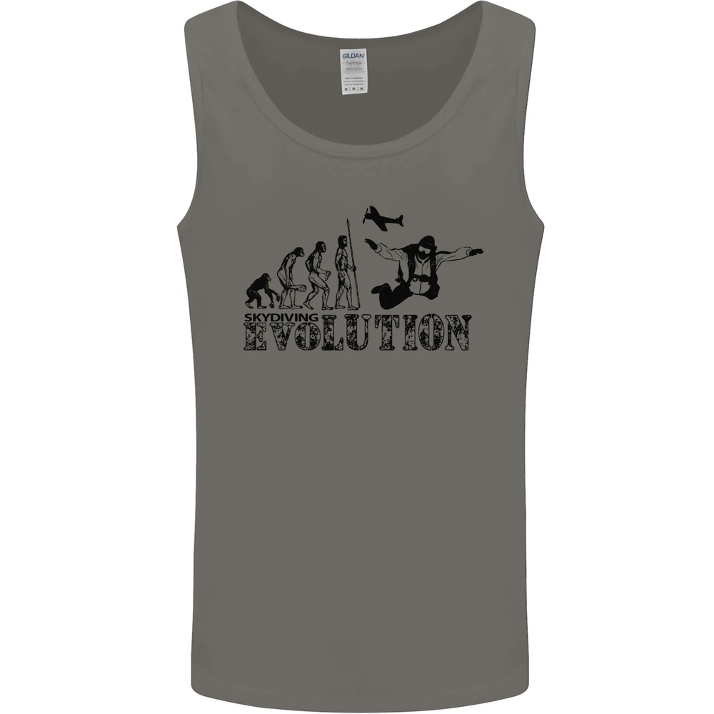Evolution of a Skydiver Funny Skydiving Mens Vest Tank Top