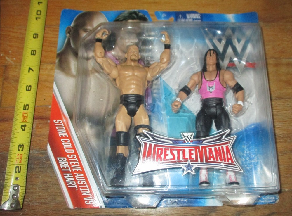 WWE Mattel Bret Hart Stone Cold Steve Austin Wrestlemania 32 Wrestling Figures