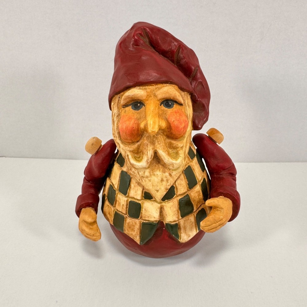 Enesco Lefever Santa Claus Figurine Folk Art Style Christmas Decor Folk Art
