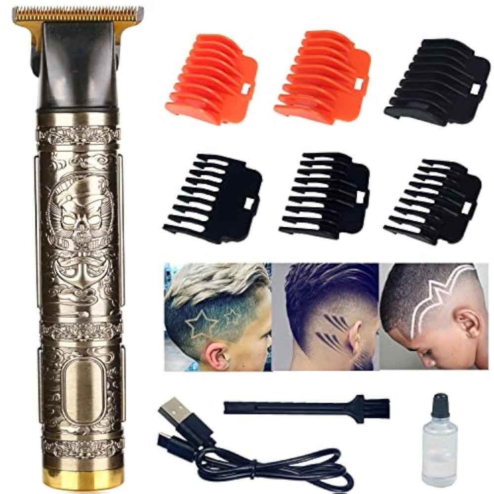 Hair Clippers for Men, Cordless Beard Trimmer Shaver Rechargeable T Blade Hai...