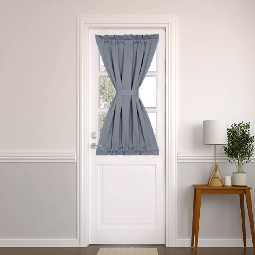 Grey French Door Curtains for Small Windows Elegant Curtains for Door Window ...