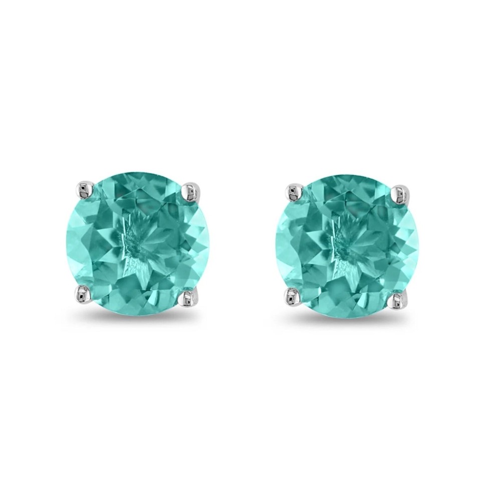1 ct. Simulated Paraiba Tourmaline Set Earrings in Solid Sterling Silver