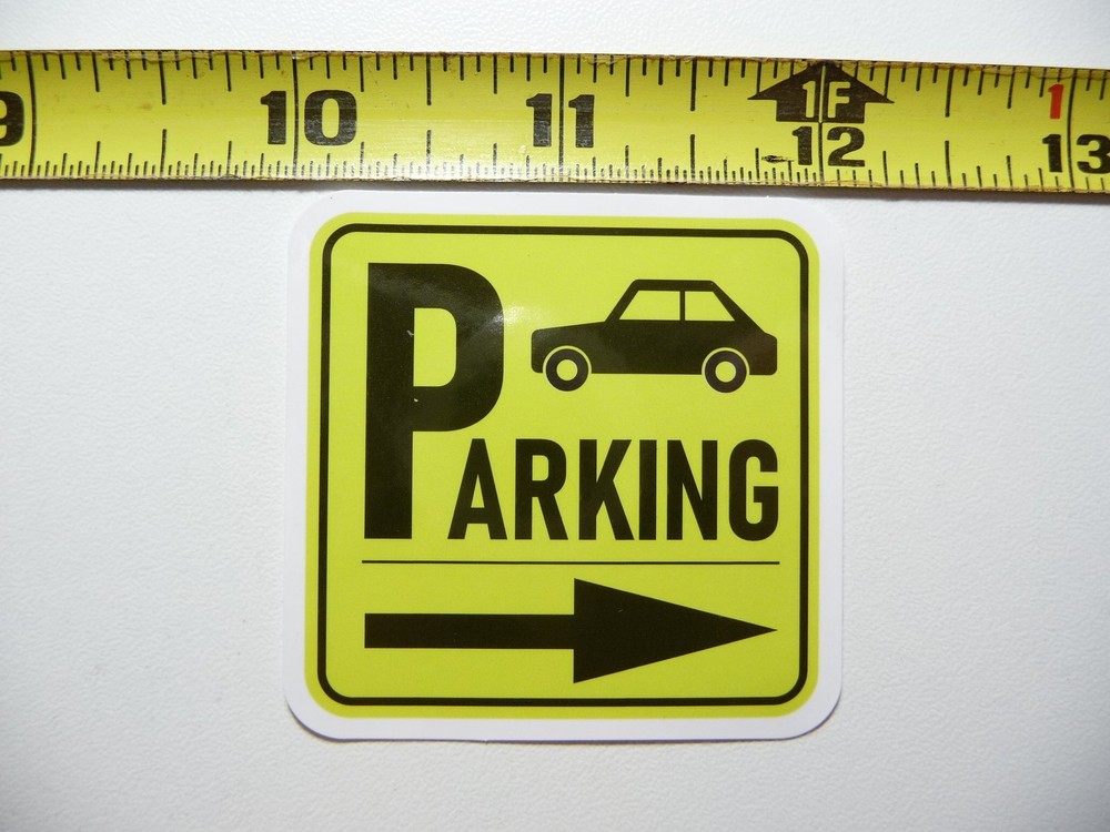 PARKING CAR ARROW STICKER DECAL BUSINESS COMPANY POLICY BUILDING DOOR