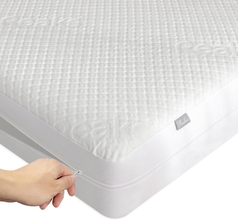 King Size Waterproof Zippered Mattress Protector Cover with Zipper-360 Top Remov