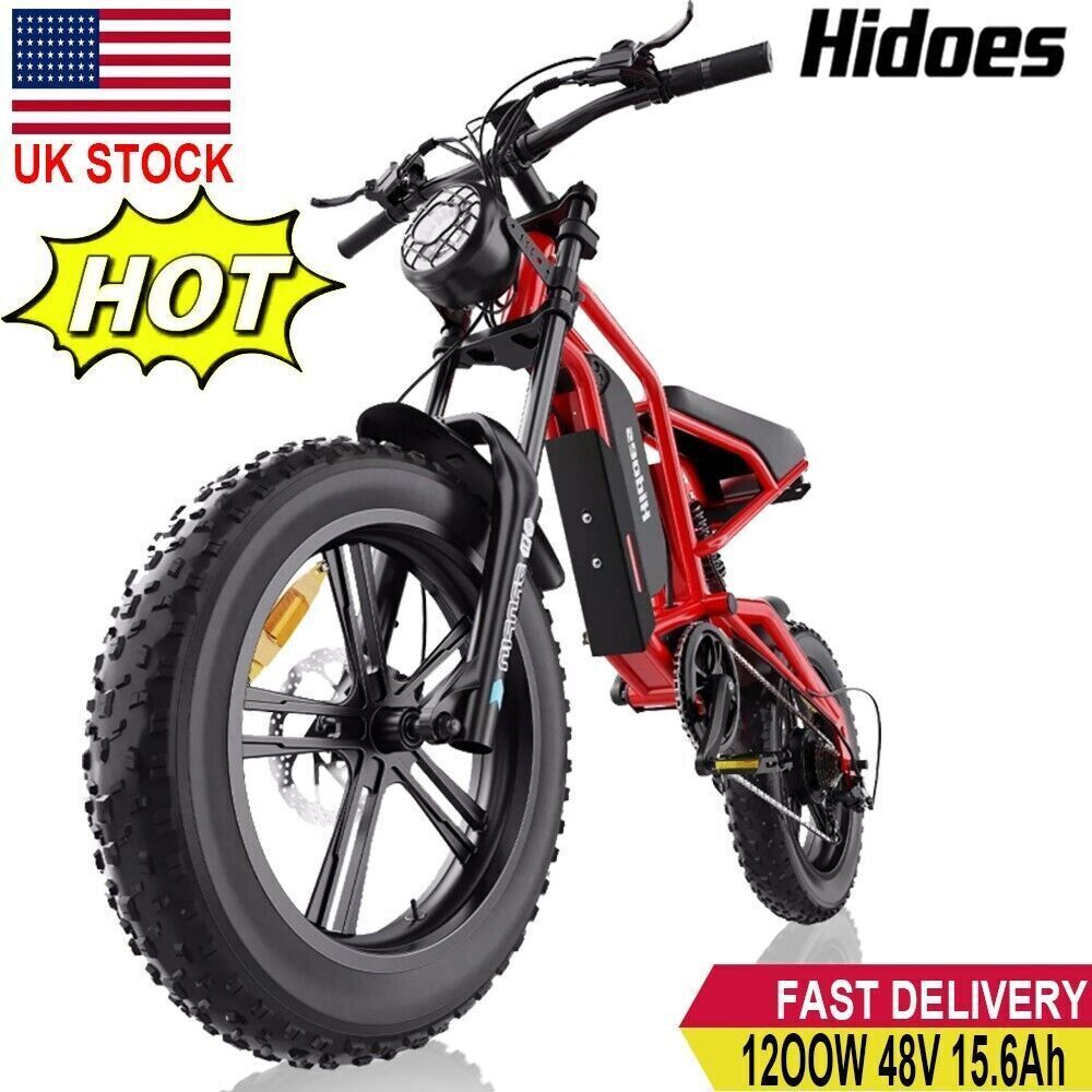 Electric Bike 12OOW Motor dirt e bikes bicycle 20 in Off Road Fat Tire E-Scooter