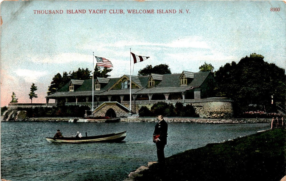 THOUSAND ISLAND YACHT CLUB, WELCOME ISLAND, NEW YORK, A. Postcard