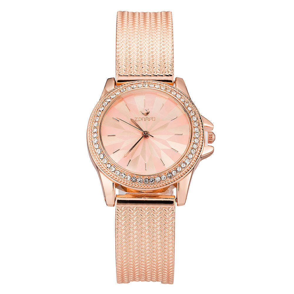 Stainless Steel Bracelet Watch Gift Set with Three-Piece Box