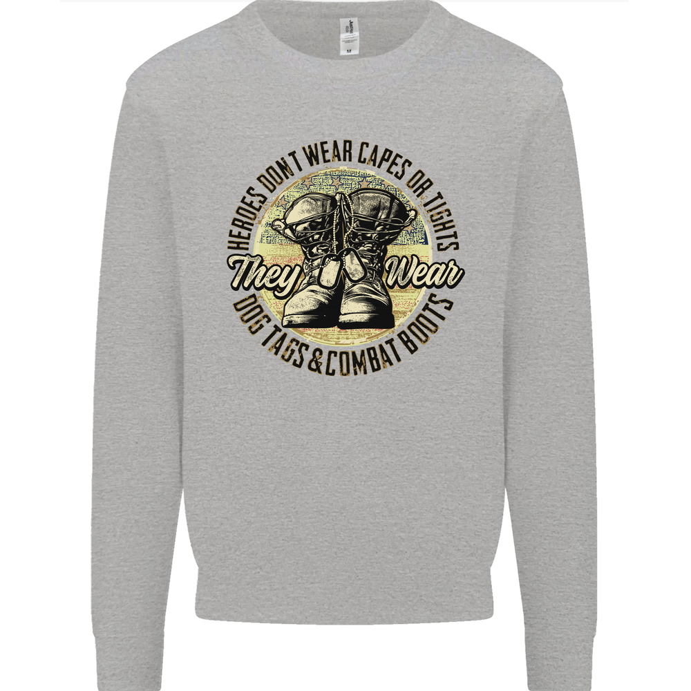 Dog Tags Army Veteran Military Marines Paras Mens Sweatshirt Jumper