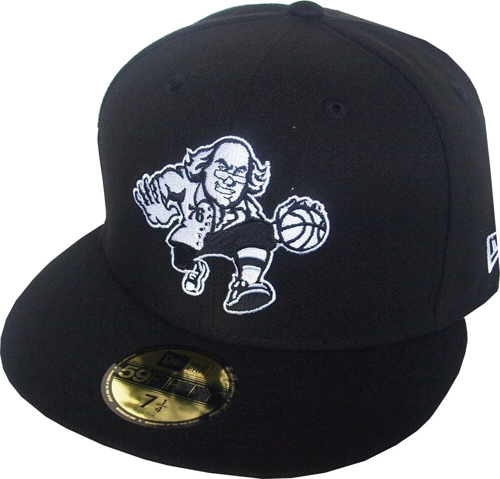 New Era Philadelphia 76ers Black White Cap 59Fifty Fitted Limited Edition