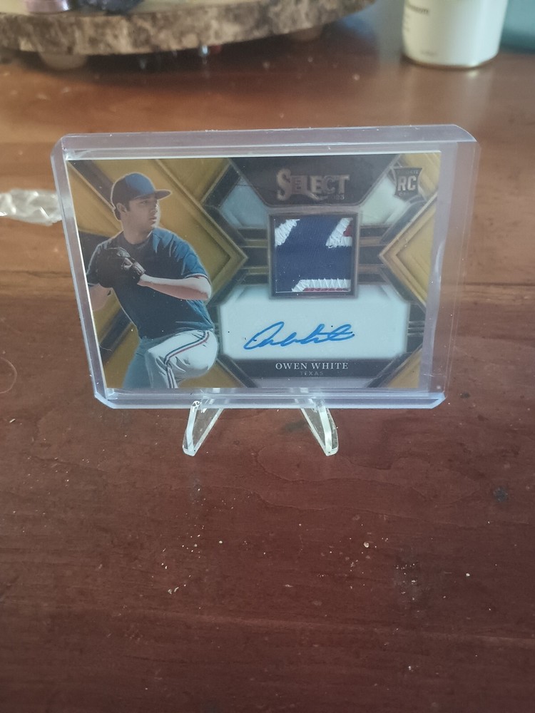 2023 Select Baseball Owen White Rookie Auto Gold Prizm /10 Patch Texas Rangers