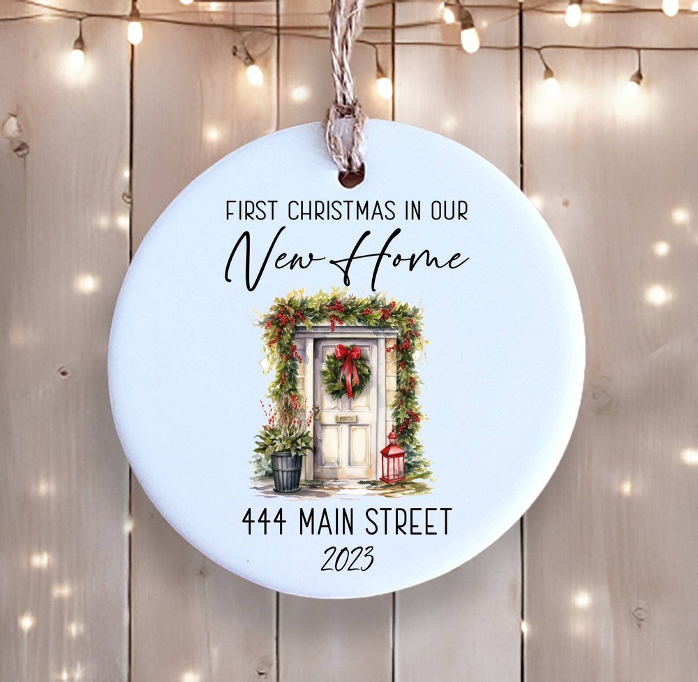 Custom Ceramic Christmas Ornament - Perfect New Home Gift or Keepsake Decoration