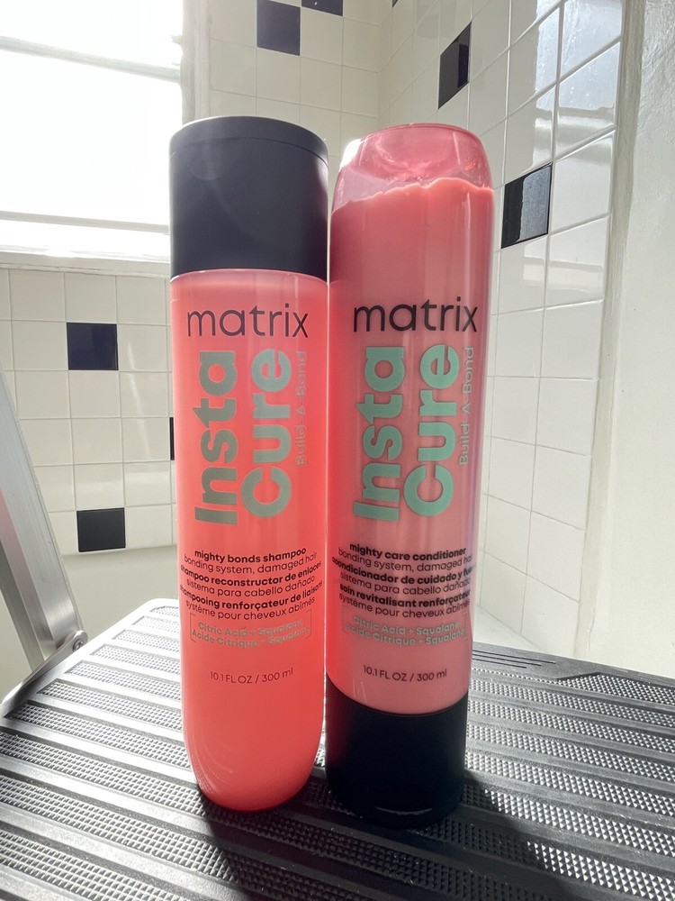 Matrix Instacure Build-A-Bond Mighty Bonds Shampoo and Conditioner 10.1 oz Repairing Duo