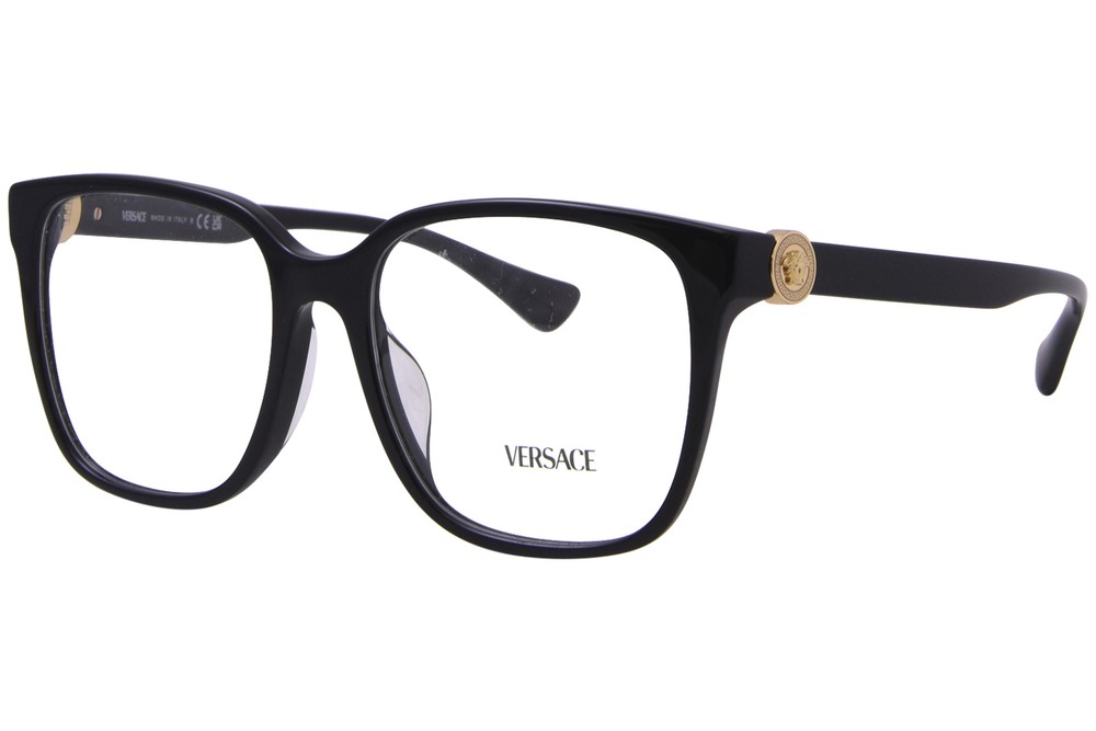 Versace VE3332D GB1 Eyeglasses Women's Black Full Rim Square Shape 55mm
