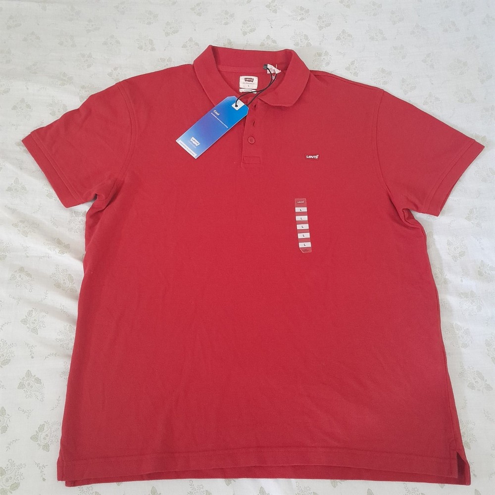 New Men's Levi's Red Polo Shirt Size L