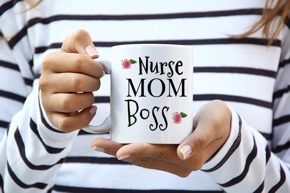 Mothers Day Mug Gift Nurse Mom Boss Coffee Mug Ceramic Mug Gift For Nurse Mom