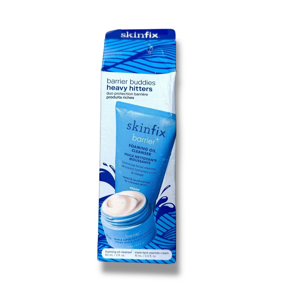 Skinfix Triple Lipid Peptide Cream & Foaming Oil Cleanser Travel Set