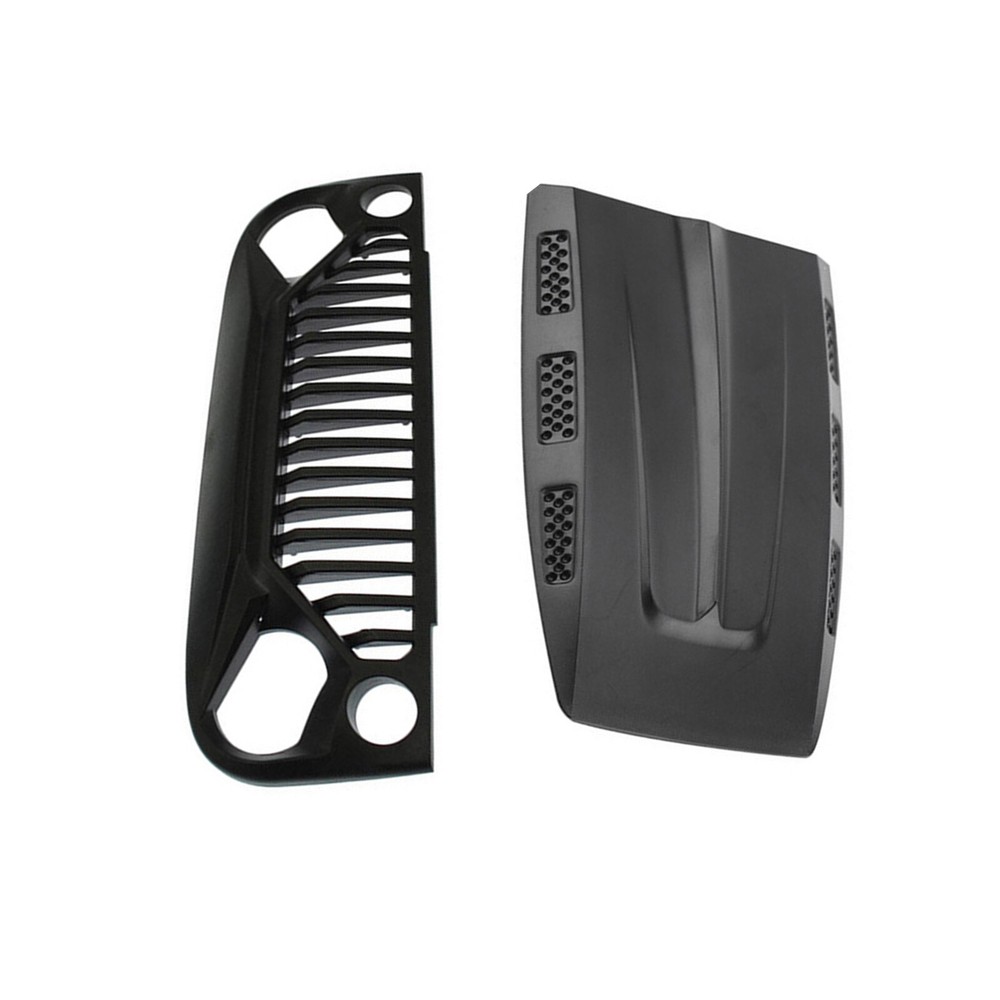 Air Inlet Grille Front Face & Hood for Axial SCX10 Jeep Wrangler 1/10 RC Crawler