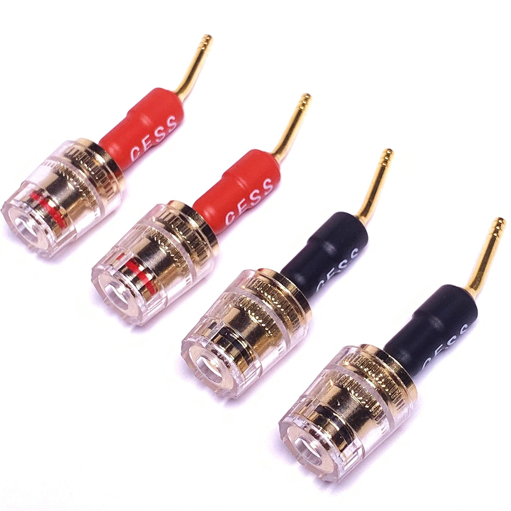 Pin Banana Plug to 4Mm Female Banana Jack, Speaker Wire, 4 Pack