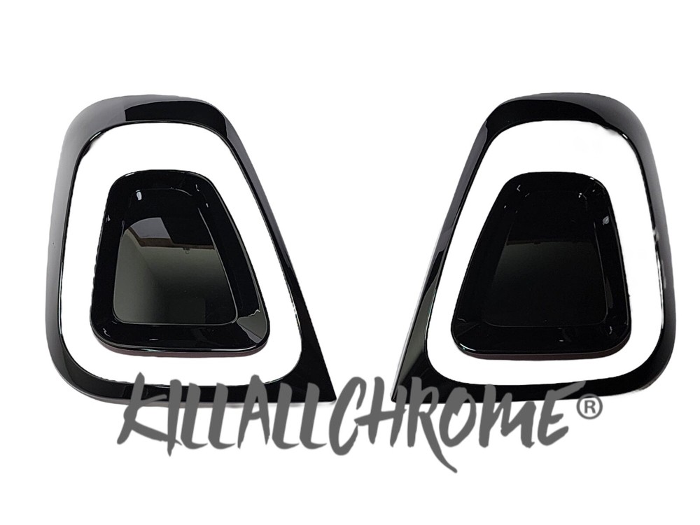 For Abarth Black Rear Light Surround Covers Gloss Fiat 500 595 695 UK 4Pcs 2016+