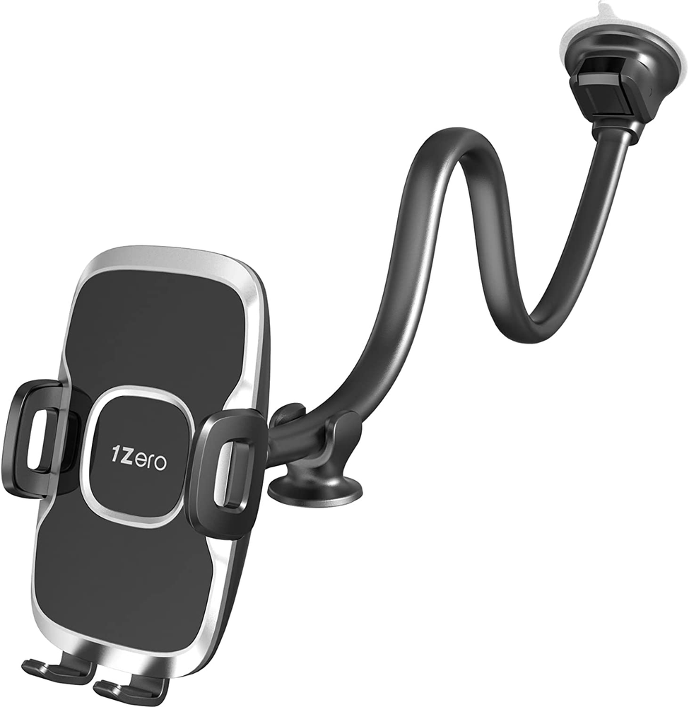 1Zero Solid 14-Inch Gooseneck Long Arm Car Truck Phone Mount Holder for Windshield