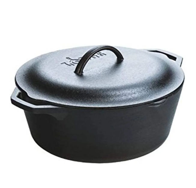 Lodge 7 Qt Pre-Seasoned Cast Iron Dutch Oven with Lid