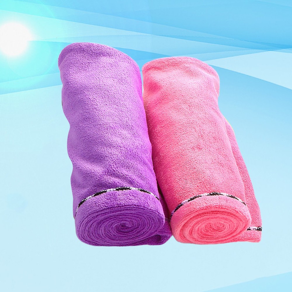 2PCS Microfiber Hair Drying Caps Water Absorption Hair Turban Lace Dry Hair Hat