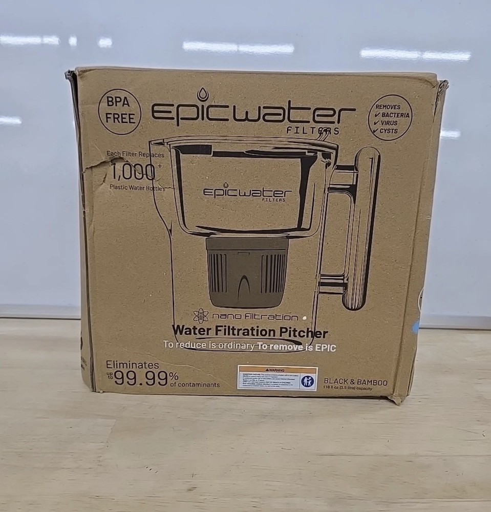 Epic Water Filters Nano Pitcher, 10 Cup, BPA-Free, Removes Fluoride & Contaminan