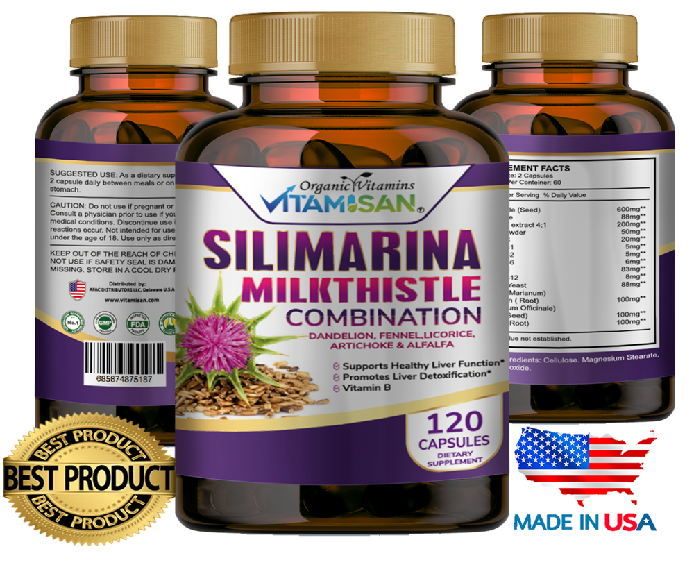 SILYMARIN MILK THISTLE LIVER silimarina cardo mariano liver cleanse support