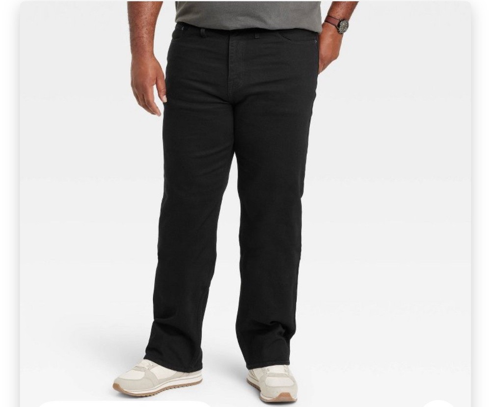 NWT Goodfellow & Co Big & Tall Slim Fit Straight Jeans Black Mens 44x34