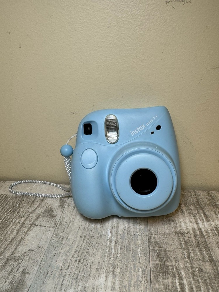 Fujifilm Instax Mini 7+ Baby Blue Instant Camera Tested & Working