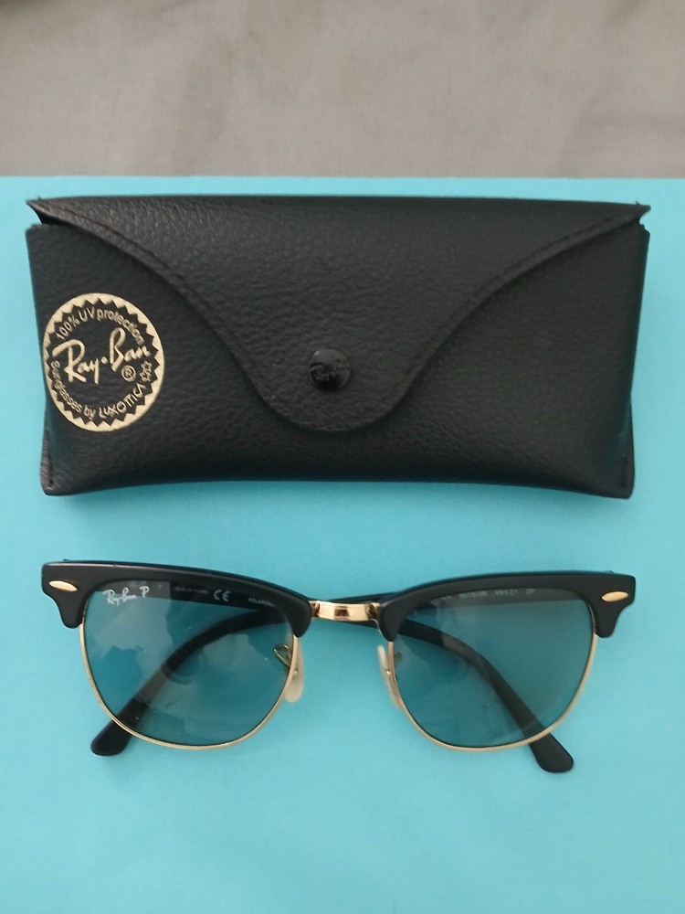 Rayban P Polarized Sunglasses Clubmaster 901S/3R Case Included